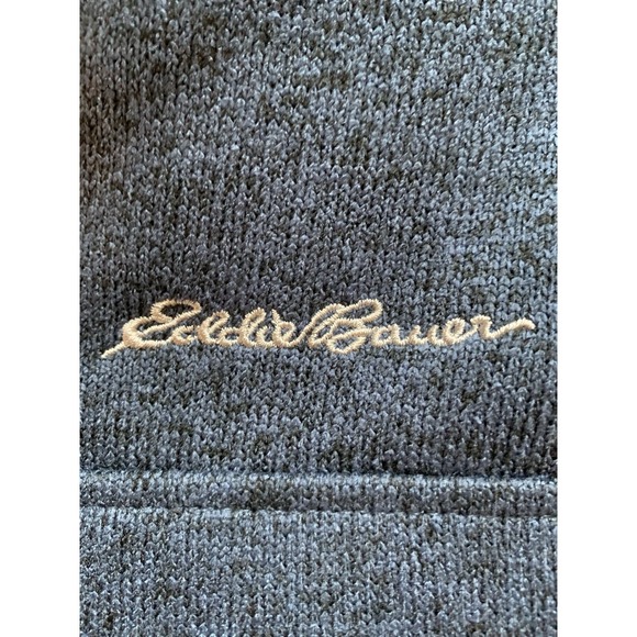 Eddie Bauer Mens‎ L Blue Quarter 1/4 Pullover Sweater - Picture 3 of 11